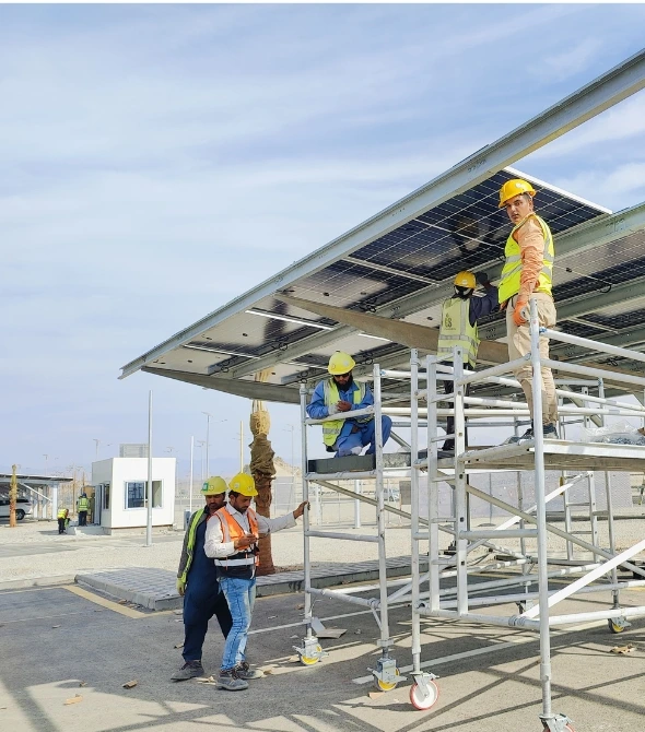 E Solutions Solar installation work process